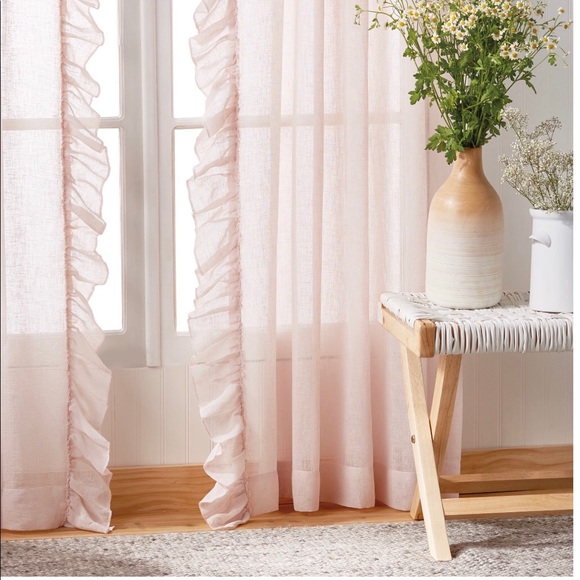 The Pioneer Woman Chambray Ruffle Curtain - Picture 3 of 7